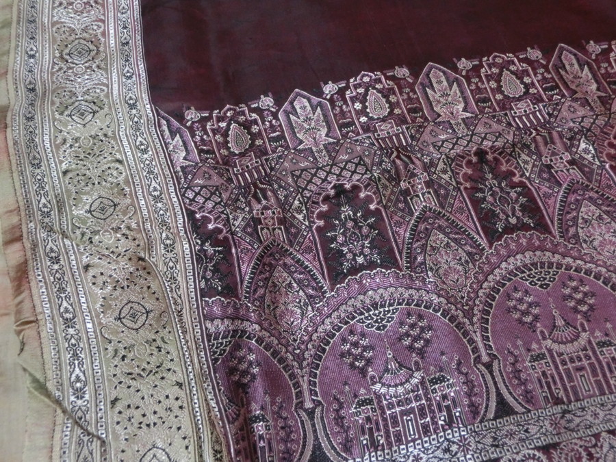 値上げ幅インド　柄織絹サリー　パレス模様　1920年代 その他