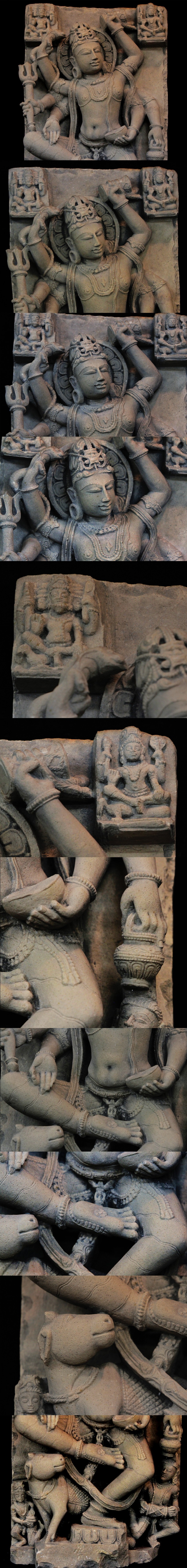 【定番人気得価】11～12世紀　チャンデラ様式　踊っているシヴァ神　透かし彫り　トップクオリティ 仏像