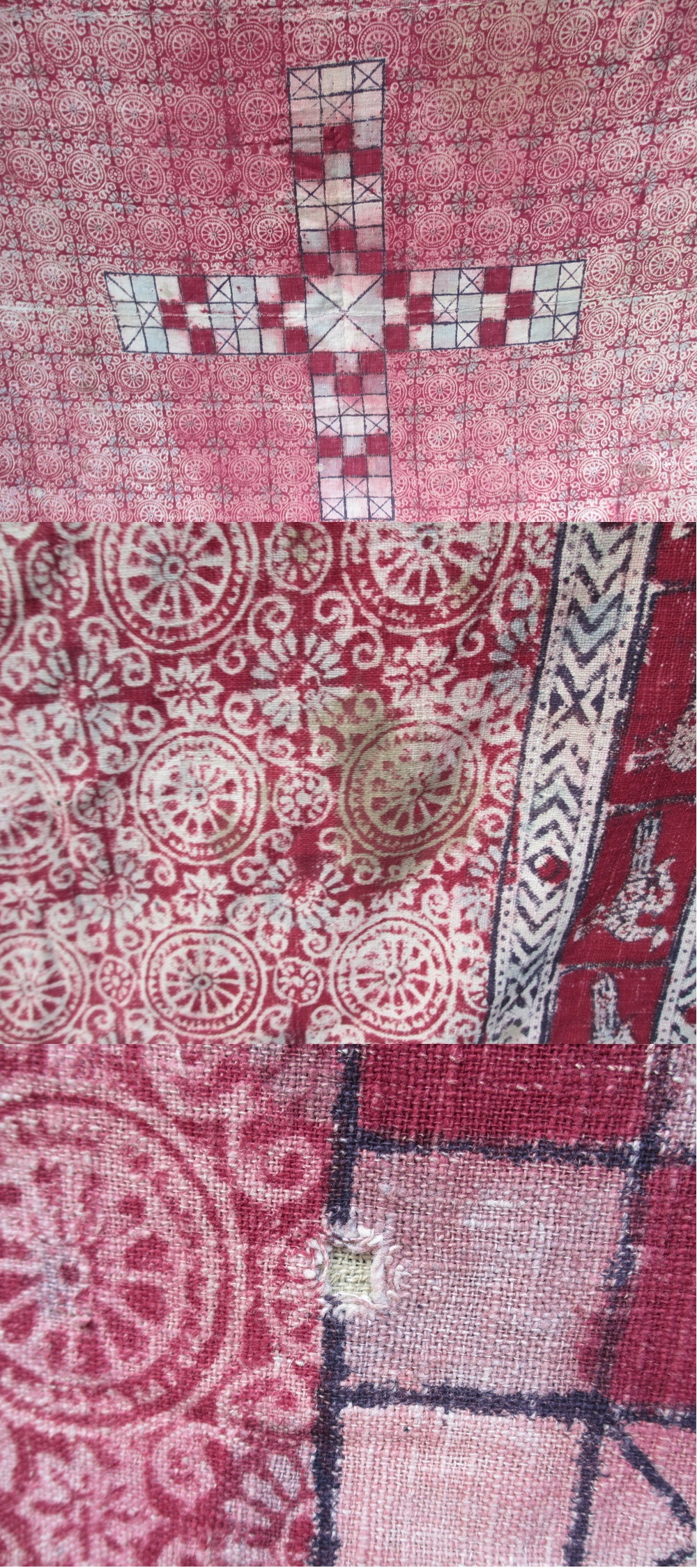 セールお得南インド　木綿更紗　珍しい孔雀模様　18世紀中期 その他