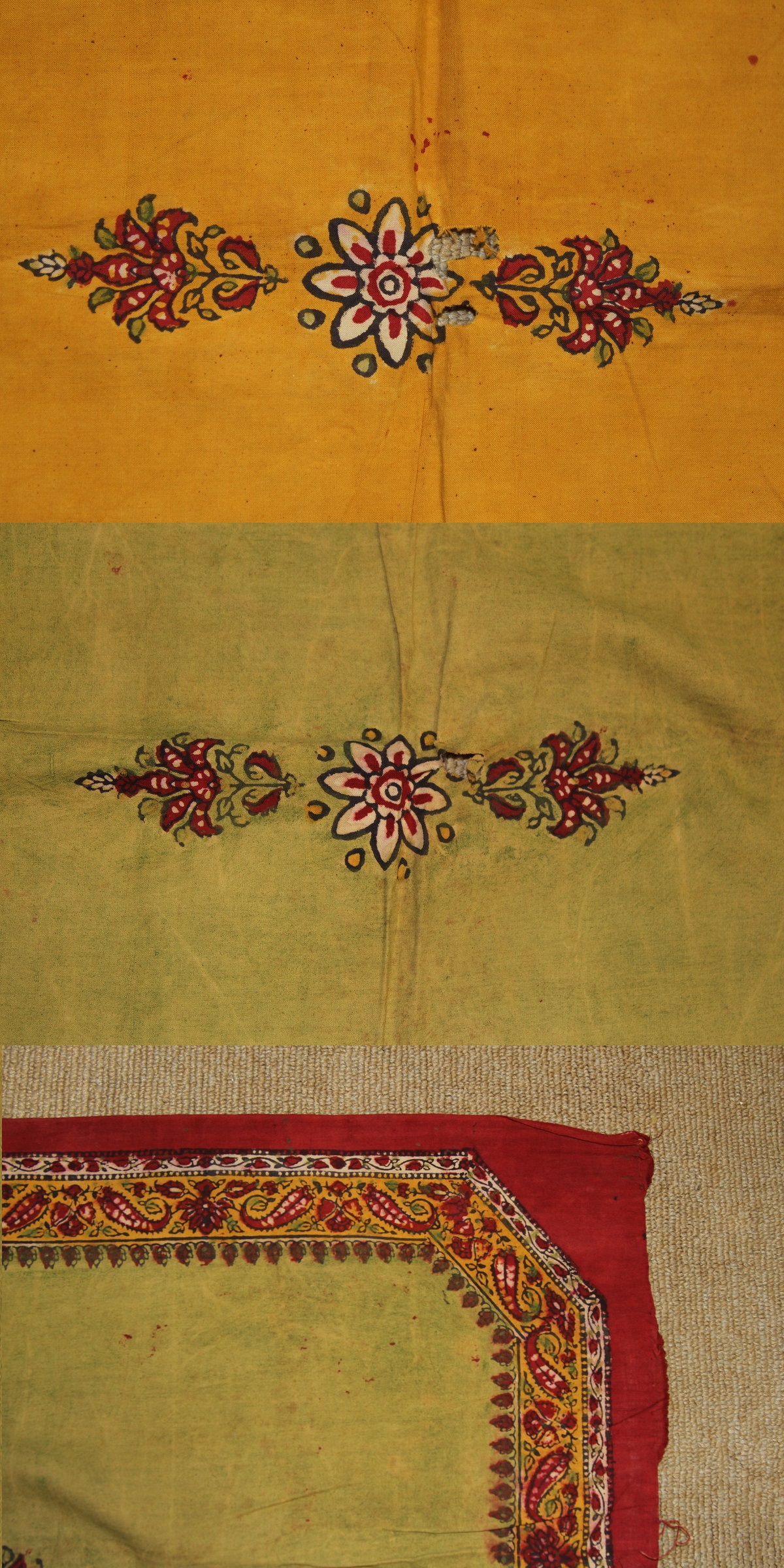 新品好評南インド　木綿に更紗　18世紀終わり　タペストリー　壁飾り アジア