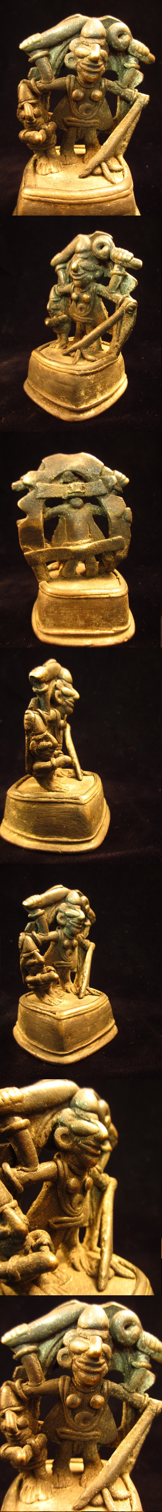 取引保証インド　オリッサの民族の仏像　シヴァ神立像　ブロンズ　19世紀 仏像