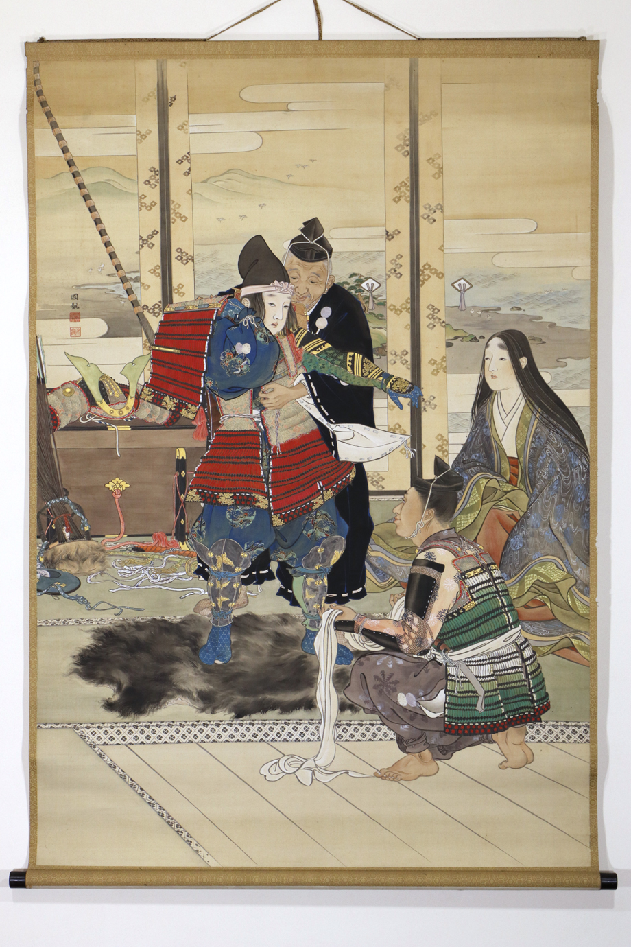 小堀鞆音、武士、希少画集画、新品高級額装付 49aa83bc-537b-4c7c-906b-