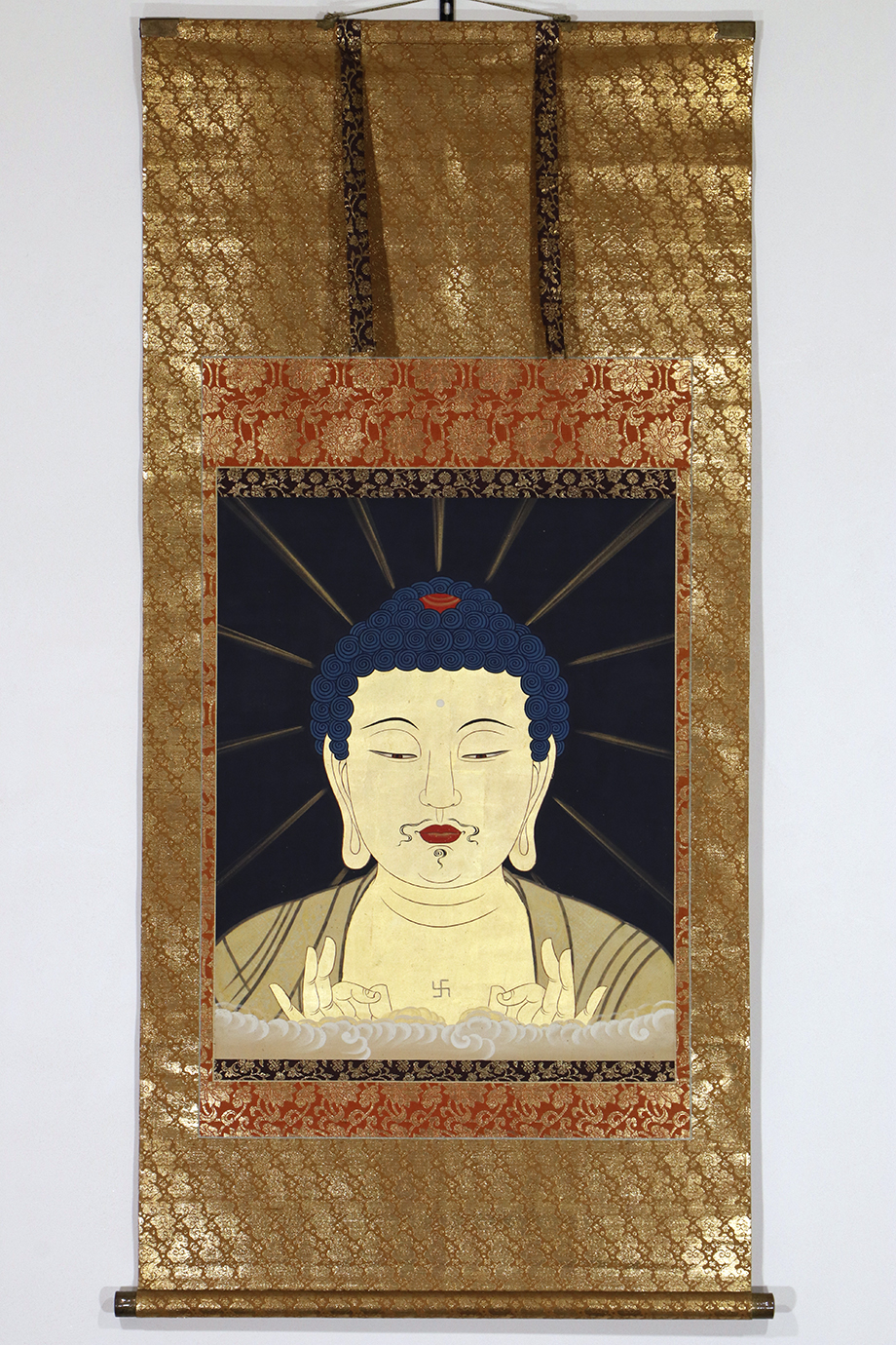 販売本物掛軸「古画 山越阿弥陀図」仏画 仏教美術 来迎図 絵画 掛軸