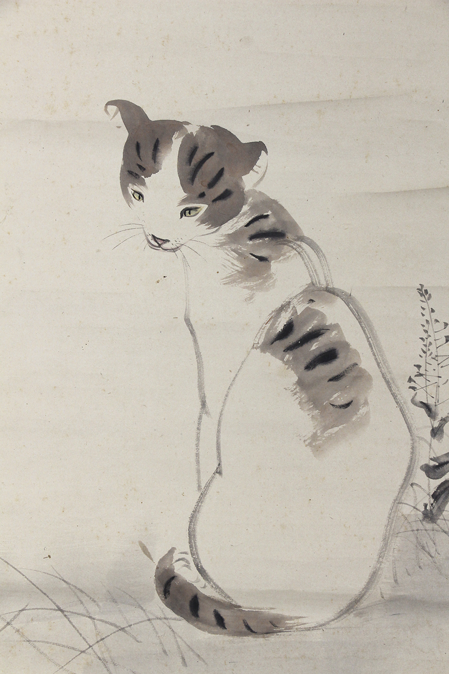 真作】掛軸「木島桜谷 猫図」明治昭和 日本画家 今尾景年門下 最後の
