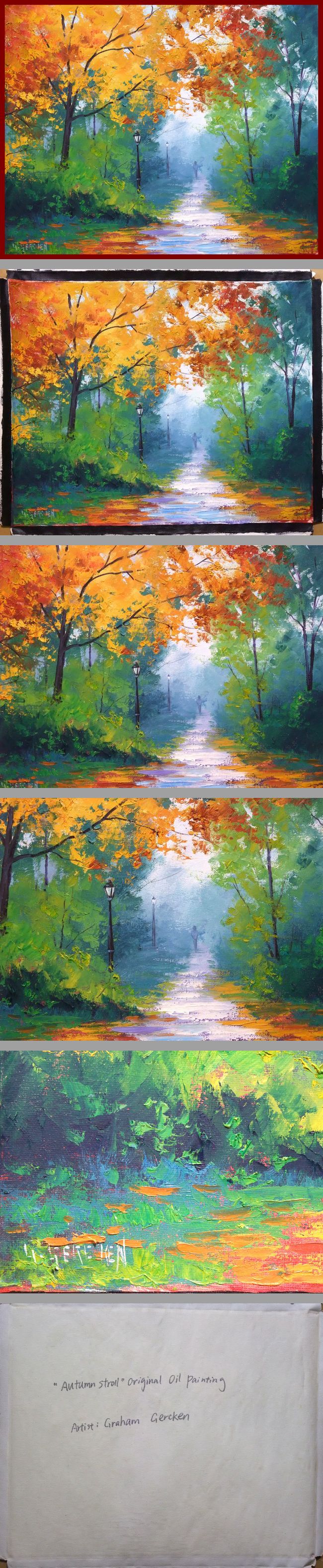 特価最新品 ヤフオク! - 油彩画 秋雨の紅葉 「秋の散歩」 BY 大得価在庫