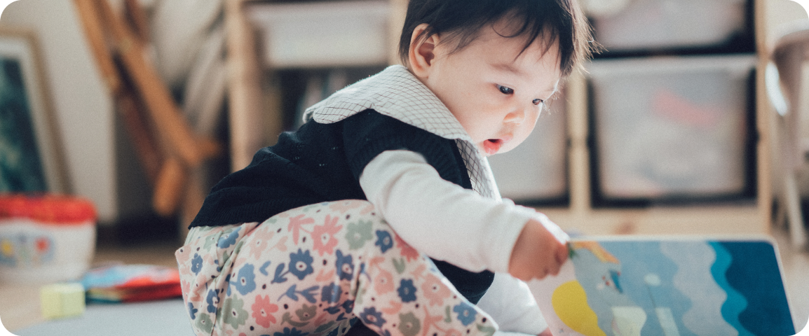 お子さまの成長記録をアルバムに残す