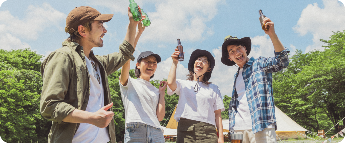 趣味の集まりの記念に。連絡先を知らない人でも大丈夫