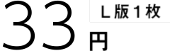 L版1枚33円 / PROプランご利用で13円