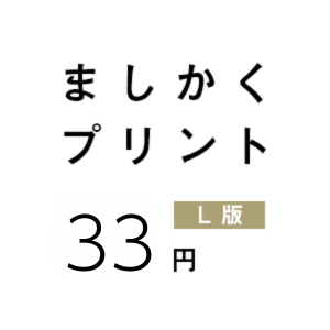 ましかくプリント L版33円 / PROプランご利用で13円